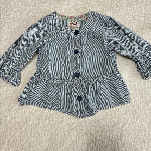 OshKosh B'gosh Blue Striped Top - Picture 1 of 3